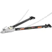 Tow Bar, 2495 kg Towing Capacity with Chains, Powder-Coating Alloy Steel Bumper-Mounted Universal Towing Bar, Coupler Fits 5cm Ball Hitch, 100 cm Opening Width, for RV Car Trailer
