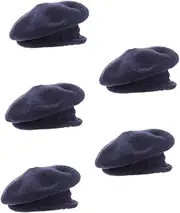 [DEARMAMY] 5pcs Berets Beret for Knitted Hollow Hat for Women Army Hats for Men Cotton