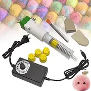 Electric Felting Needle Machine Kit, Punch Style Felting Needle Tool, with 5 Different Types of Needle Holders, Adjustable Speed, for Wool Felt Craft, DIY Handicraft