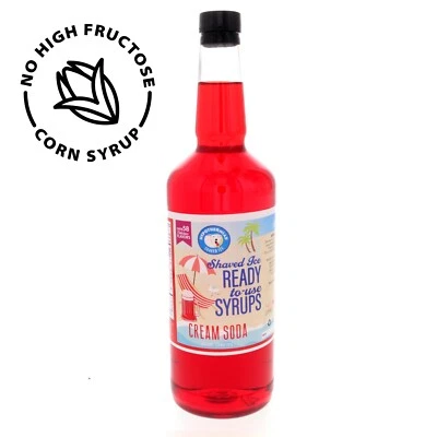 Hypothermias CREAM SODA Flavor Syrup Snow Cone machine Shaved Ice Syrup QUART