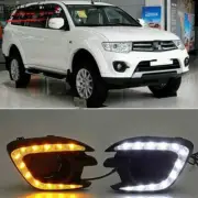 DRL LED Daytime Running Light Lamp Turn Signal For Mitsubishi Pajero 2013 - 2015