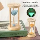 Luminous Wooden Hourglass Sand Timer 1/10 Minutes Sand Clock Classroom