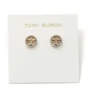 Tory Burch DoubleT Logo Shining Earrings Nice Lady Perfect GiftHoliday Goldcolor