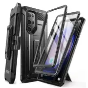 For Samsung Galaxy S24 Ultra Ub Pro Full-body Dual Layer Rugged Belt-clip Case with Built-in Screen Protector