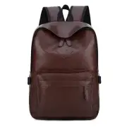 Mens Leather Backpack for work,Casual BackPack Laptop Bag Large Capacity Busi...
