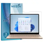 [3 Pack] MEZON Anti-Glare Matte Film Screen Protector for Microsoft Surface Laptop Go 2 (12.4") – Case and Surface Pen Friendly, Shock Absorption