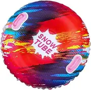 Winter Sledding Tube - Inflatable Snowboard | Heavy-Duty Sledding Tubes, Colorful Snow Sled Toys for Sledding with Handles | Anti-tip-Over Design Snow Tubes for Sledding, for Kids Adults Family