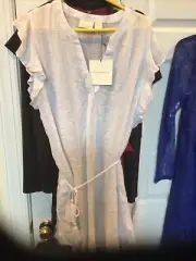 Cynthia Rowley Beachwear Cover-up Dress Linen Blend ,XL,NWT