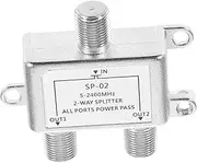 SWOOMEY Cable Splitter for Internet and Tv Supply Dual Output Signal Distribution Compatible Catv Systems for Cable Tv and Amplified Antennas