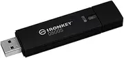 Kingston IronKey D500S Hardware Encrypted USB Flash Drive 8GB FIPS 140-3 Lvl 3 (Pending) AES-256 - IKD500S/8GB, Black