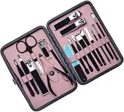 Healvian Complete Manicure Tool Set 18pcs Nail Clippers and Cutter for Grooming