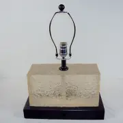 Table/Desk Lamp ~ Translucent Polyresin Ice Block On Bronze Base ~ #2841000