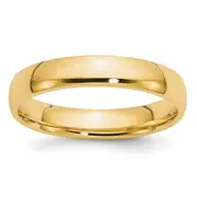 Solid 14K Yellow Gold 4mm Light Weight Comfort Fit Men's/Women's Wedding Band Ring Size 11