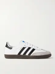 [adidas Originals] adidas Originals - Samba Og Leather And Suede Sneakers - White - UK 6 UK 6 White