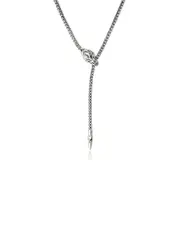 John Hardy Sterling Silver Naga Blue Sapphire Dragon Lariat Necklace, 23