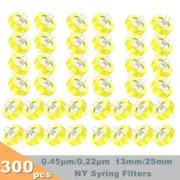 300PCS Nylon66 HPLC Syringe Filters; 13mm/25mm Diameter; 0.45μm/0.22μm Pore Size