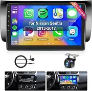 8Core 4+64G for Nissan Sentra 2013-2017 Android Car Stereo with Wireless Carplay Android Auto,10.1” HD 1280*720P IPS Touchscreen Radio with GPS WiFi 32EQ DSP Audio Bluetooth 5.0 SWC+Backup Camera&Mic