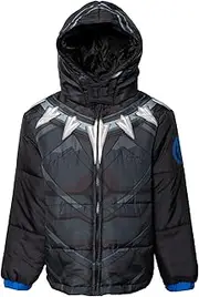 [Marvel] Avengers Black Panther Little Boys Zip Up Fashion Puffer Jacket Gray 5