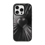 iPhone 16 Pro Impact Ring Stand Case MagSafe Compatible Leather Heart