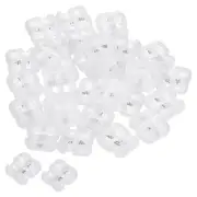 Cord Locks, 30 Pack Oval Spring Toggle Stopper, Clear
