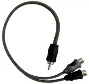 Harmony Audio HA-RCAY2F Car Audio RCA Y Splitter 1 Male to 2 Female Stereo Cable