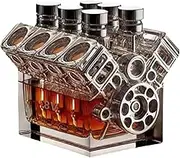 Liquor Dispenser Whiskey - Decorative Drinking Flask, Alcohol Decanter Bottle | V8 Engine-Inspired Vodka Bottle Decanter, Mechanic Whiskey Decanters for Whisky Tequila, Bourbon and Car Lovers