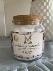 Mia Charro Lavender & Chamomile Bath Tea Soak Calming Bath Tea Bags Glass Jar