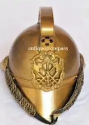 British Brass Fireman Helmet Victorian Halloween Firefighter Chief Helmet Gift