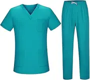[Dickly] Nursing Scrubs Set Scrubs Top and Pant Easy to Clean Presentable Nursing Uniforms Set Nursing Workwear for Nursing