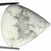 27.12 Ct Natural Howlite Gemstone White Grey Pear Cut