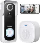 2K Video Doorbell Camera Wireless Door Bell with Chime Ringer, with Alexa, IP66