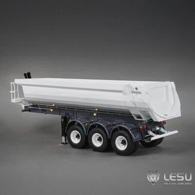 Metal LESU 1/14 Hydraulic 3Axle Dump Trailer for TAMIYA RC Tractor Car 1851 3363