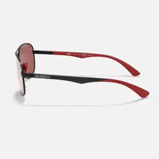 【RayBan 雷朋】法拉利聯名款 碳纖維輕量偏光太陽眼鏡(RB8313M-F002H2 61mm 偏光鏡片)