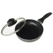 6" Non-Stick Aluminum Frying Pan with Glass Lid