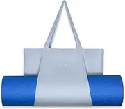 Cwokarb Women Yoga Mat Bag Canvas Tote for, Yoga Bags and Carriers Fits All Your Stuff, Pilates, Travel Office Beach Workout (Soft Blue)