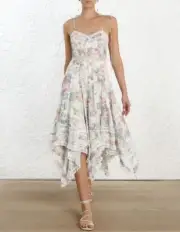 New with Tag Zimmermann Bowie Pintuck Scarf Dress $995