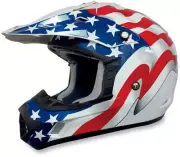 AFX FX-17 Flag Helmet White Md 0110-2376