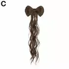 Bowknot Hair Wave Horsetail Wig Half Horsetail Wig Messy Wig N8 Natural R6S9