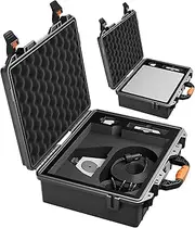 EAZUSE Starlink Mini Case, Starlink Mini Hard Waterproof Travel Case for With Molded Foam for Accessories, Lockable Storage Bag Grey