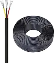 3-Conductor Multi-core Cable 16AWG-28AWG Tinned Copper Core PVC Insulated Wire UL Approved for Outdoor Lighting Small Household Appliance Solar Panels(15ft,28AWG-3C)