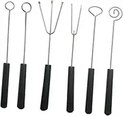 CIYODO 6PCS Stainless Steel Chocolate Dipping Fork Baking Tools for DIY Fondue for Dipping Fruits Nuts and Candies Easy to Clean and Use