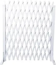 DEFGHIJ Fence Wood Fence Grid Decoration Telescopic Guardrail Outdoor Garden Fence Pet Fence(White,75CM)