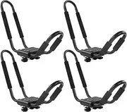 2 Pair Foldable Kayak Car Rack Roof Top Mount 68KG 150LBS Load Carrier J Bar Holder for Canoe Paddle Boards Skiboard