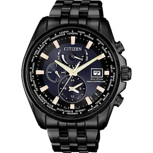 【CITIZEN 星辰】GENTS系列 光動能電波三眼腕錶 44mm(AT9039-51L)