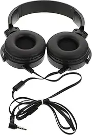 QUMIIRITY 1Pc Wired Stereo Headphone with Noise Reduction Portable Head Mounted Headset for Laptop for Gaming Movies and Video Chats Compact Design for