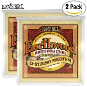 2-PACK Ernie Ball 2012 Earthwood Bronze 12-String Acoustic Guitar Strings 11-52
