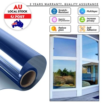 0.5x4M Home Window Film UV Blocking Heat Control Privacy One Way Mirror Control