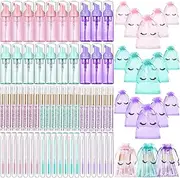 Zhehao 80 Pcs Lash Shampoo Bottle Brushes Kit 20 Foam Pump Dispensers 20 Lash Shampoo Brushes 20 Eyelash Aftercare Bag 20 Cleaning Pipes, Eyelash Extension Supplies (Mixed Colors)