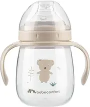 Bebeconfort Training Anti-Leak Cup - 240ml, 6 Months +, Training Anti-Leak Cup, Soft Silicone Spout Cup, Baby Transition Cup, Leak-Proof Baby Cup, Handles for Small Hands