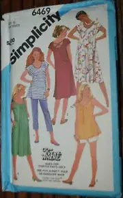 Simplicity 6469 Maternity Pull On Pants Shorts Dress Top Size 10 Pattern Uncut